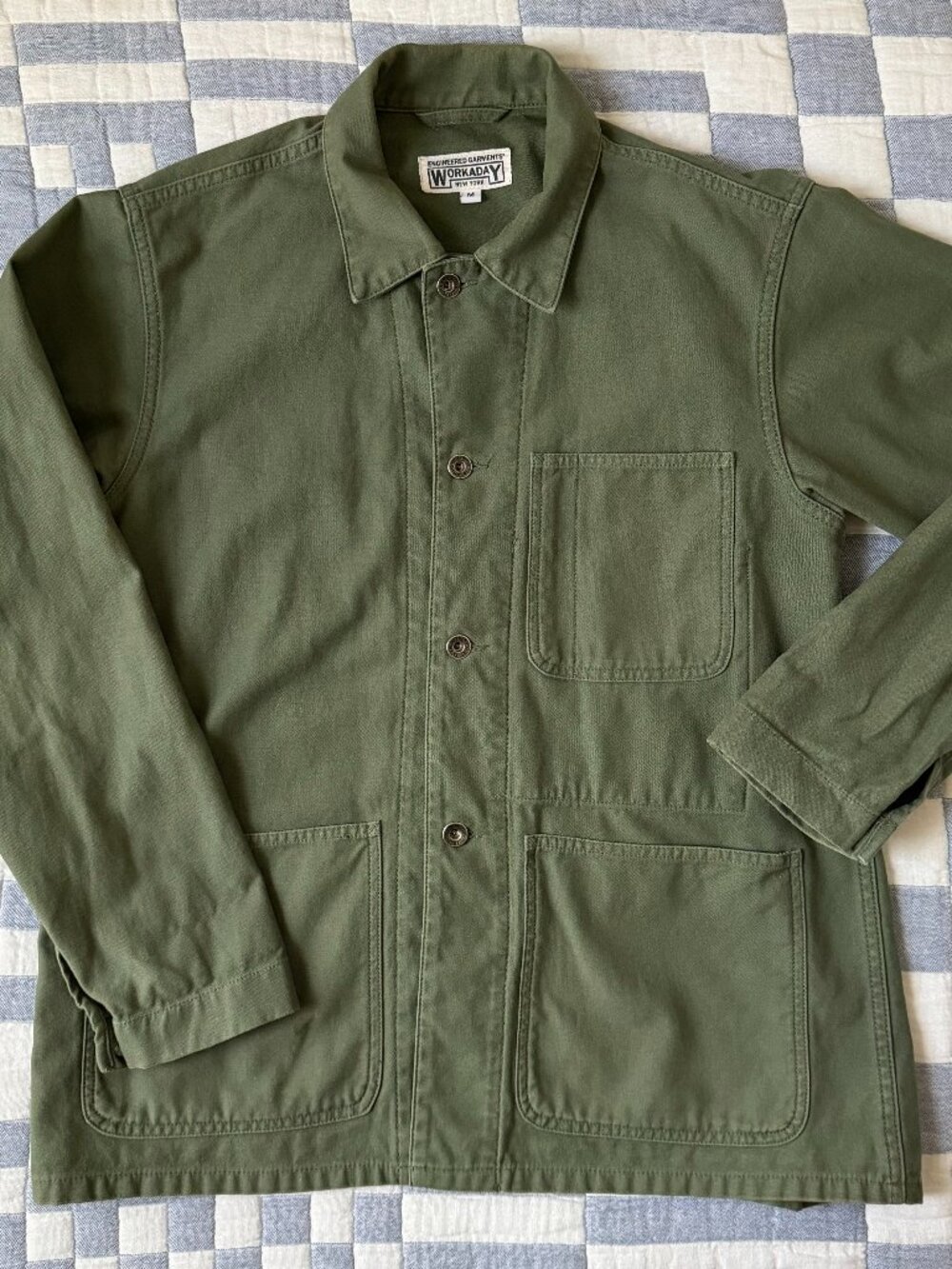 Engineered Garments Men's Workaday Utility Jacket, Olive, Size Medium - Picture 2 of 9